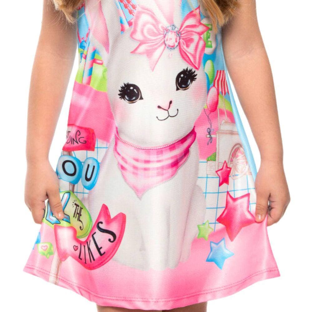 Vestido Infantil Verão Munlie Azul