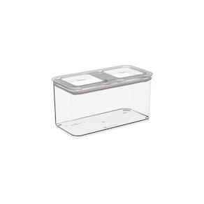 Pote Hermético Modo Retangular Capacidade 1.3L Cor Cristal Coza