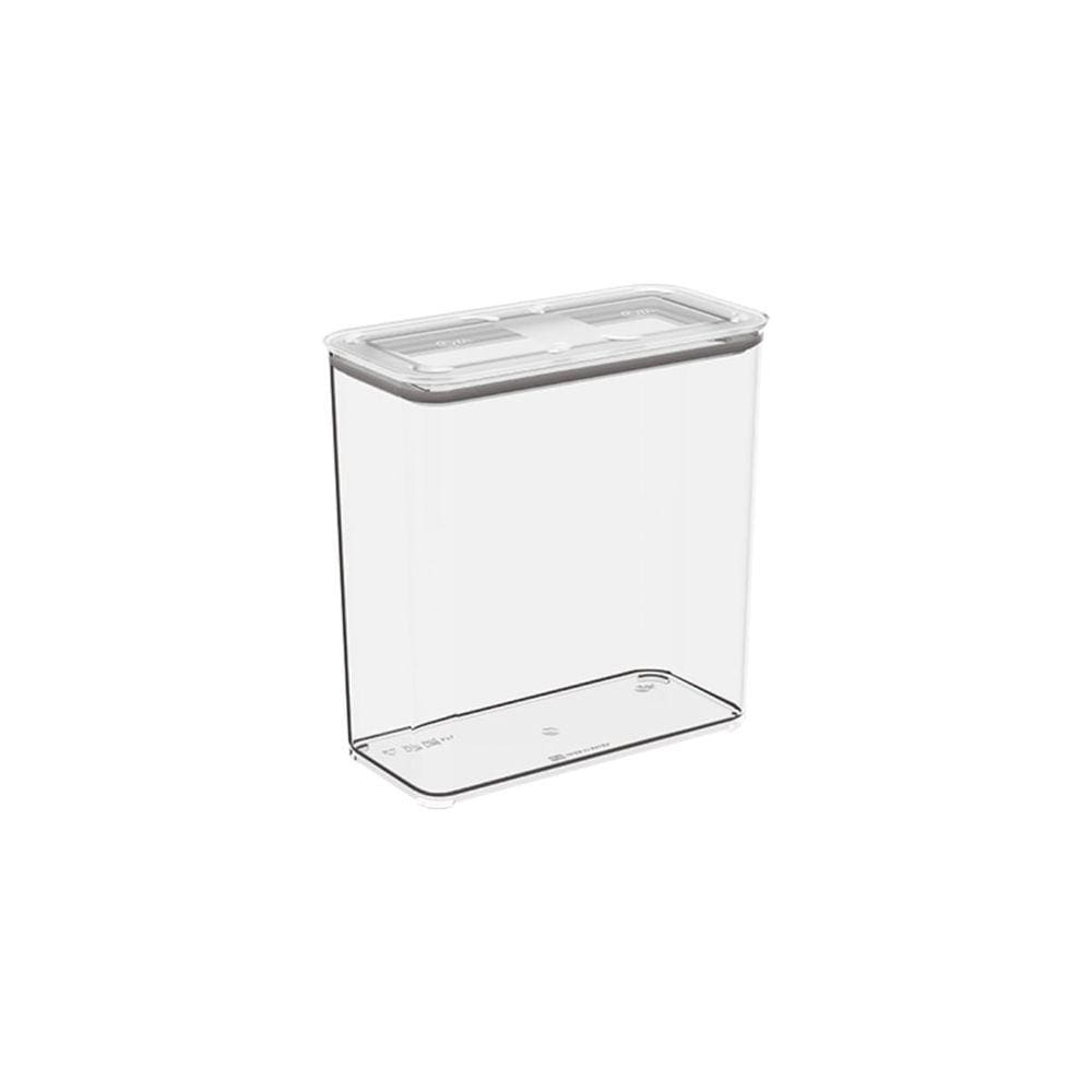 Pote Hermético Modo Capacidade 2,7L Retangular Cor Cristal Coza