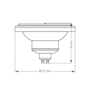 Lâmpada Led Taschibra Ar111 12° 12w Gu10 Bivolt 2700k Luz Amarela
