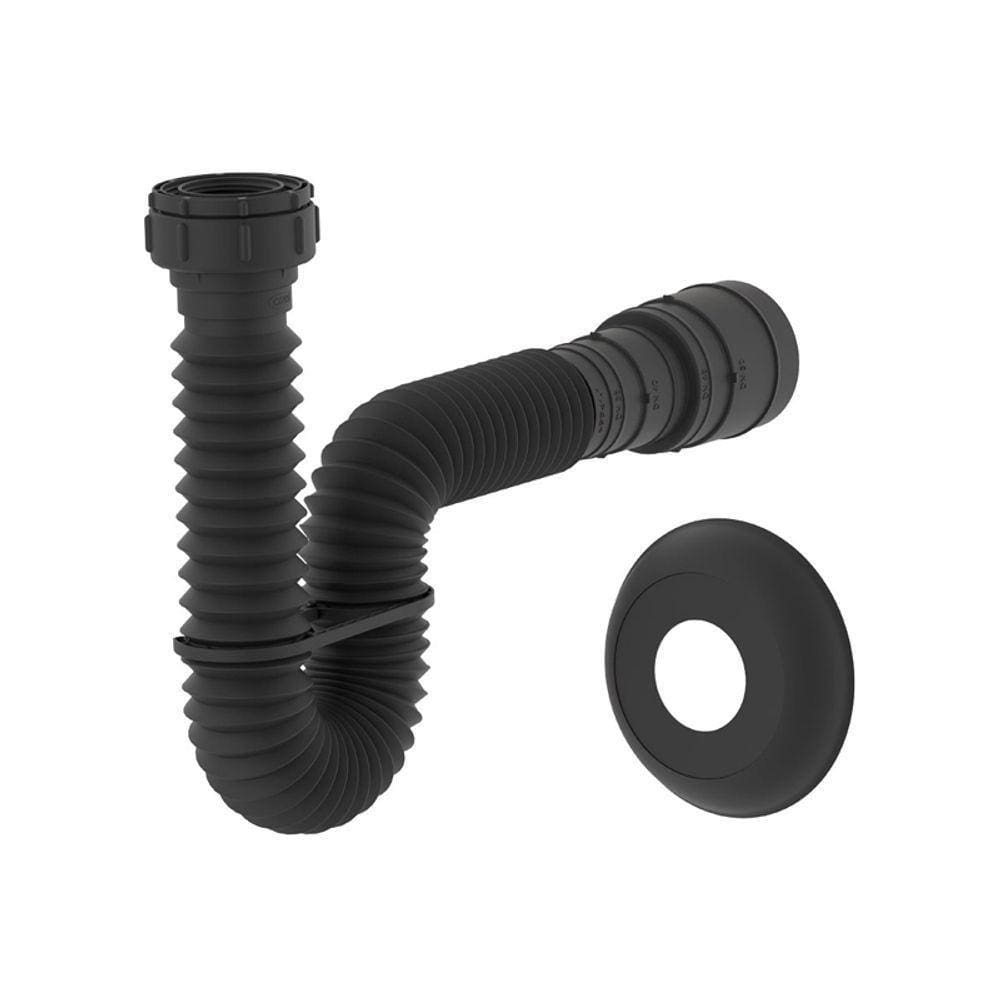 Sifão Sanfonado Extensível Censi 74cm Preto Fosco