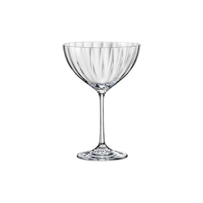 Taça P/ Espumante Vintage 340 ml Cristal Transparente Textura Linear Dream Haus Concept