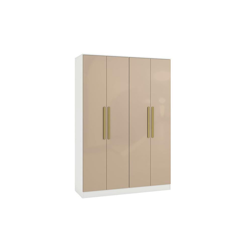 Guarda-Roupa 4 Pts 2 Gvts Kappesberg Adapt Branco/Macadâmia