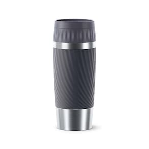 Copo Térmico com Tampa Tefal Easy Twist Cinza 360ml
