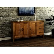 Buffet Aparador Madeira Maciça 3 Portas 3 Gavetas Bella Carvalho