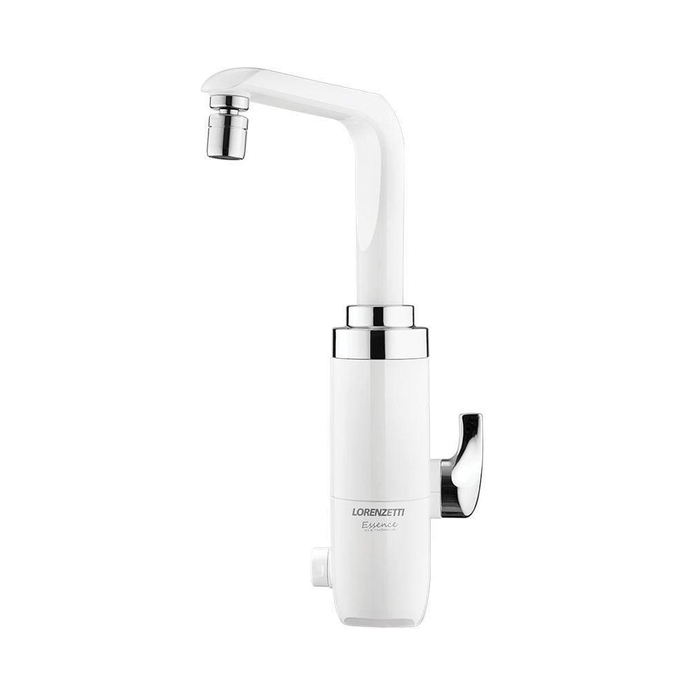 Torneira Elétrica Lorenzetti Essence De Bancada Branca-cromada 220v