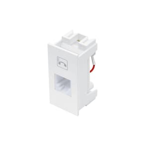 Módulo Tomada Para Telefone Fame Habitat-elegance Rj11 4 Vias Branco