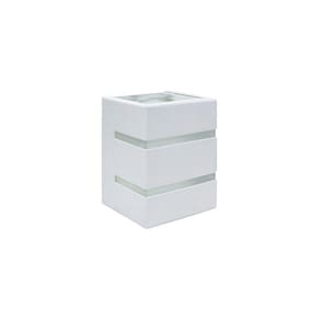 Arandela Blumenau Quadro Aleta G9 Bivolt Branco Fosco