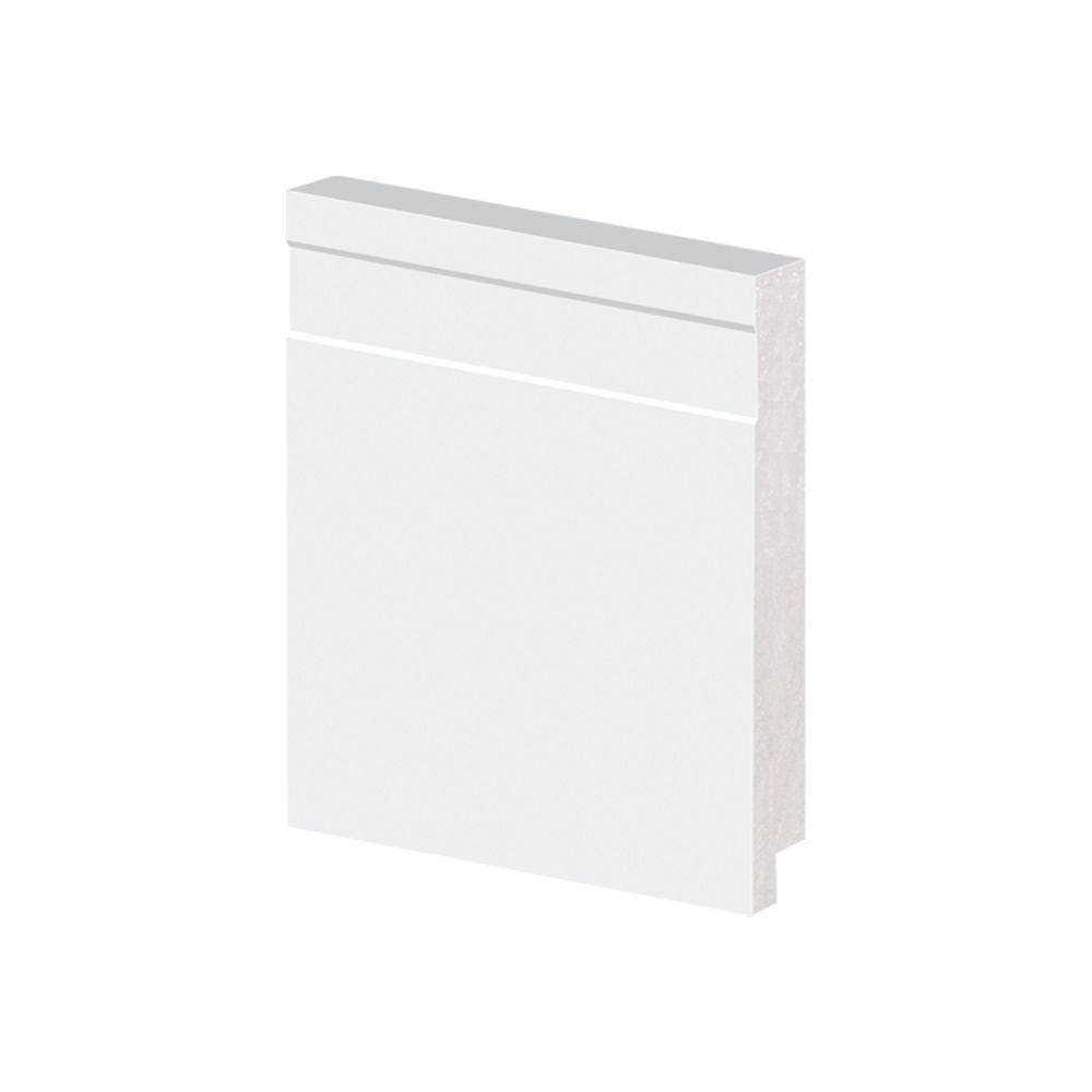 Rodapé De Poliestireno Arquitech 51010 Frisado 10cm 2,40m Branco