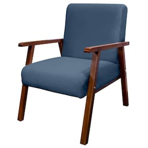 Poltrona Decorativa Bally Quarto de Menina Tecido Azul - WD Decor
