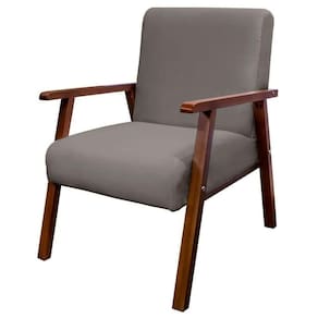 Poltrona Decorativa Bally Quarto de Menina Tecido Cinza - WD Decor