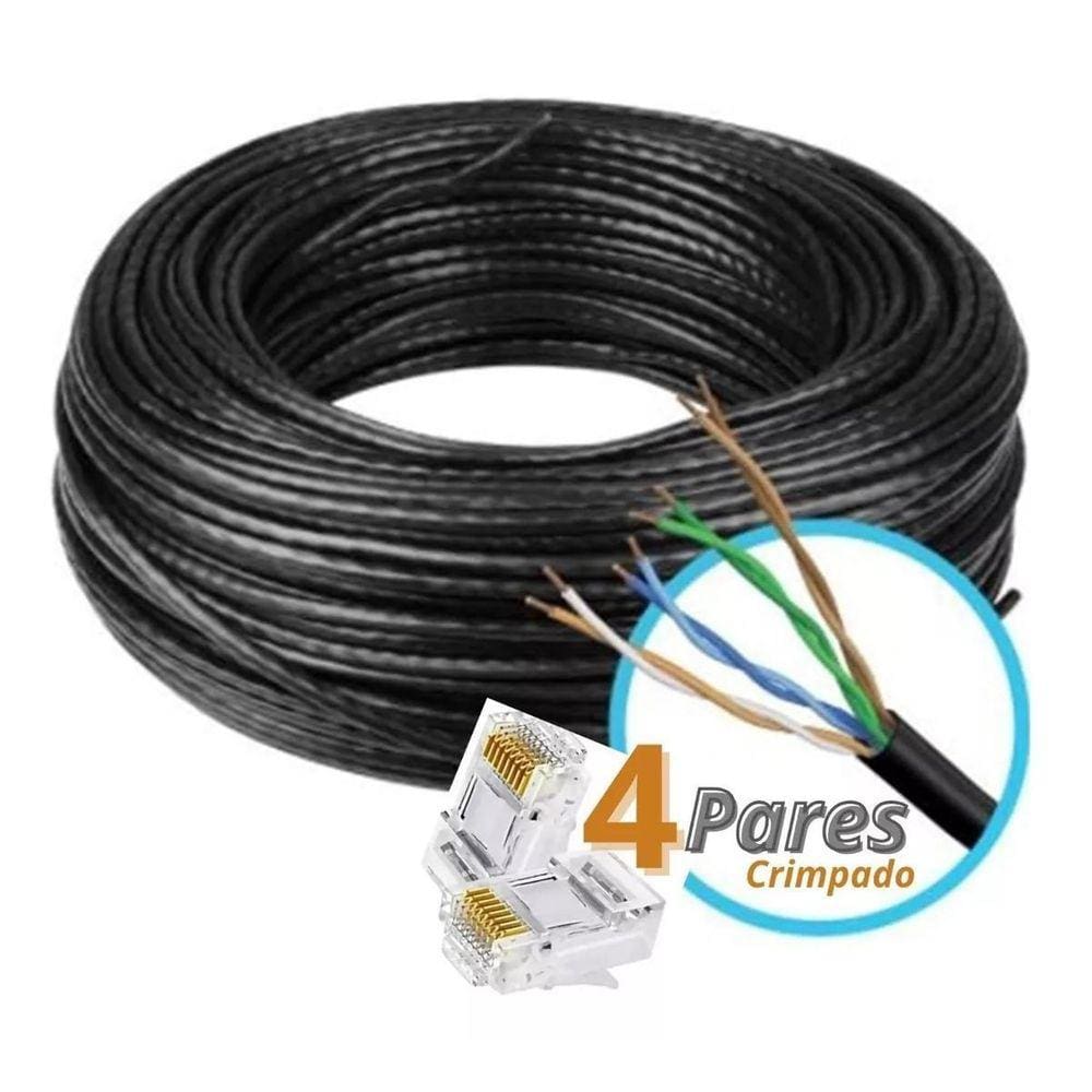 Cabo De Internet 20Mts Lan Crimpado Rj45 Cat5E - Menor Valor