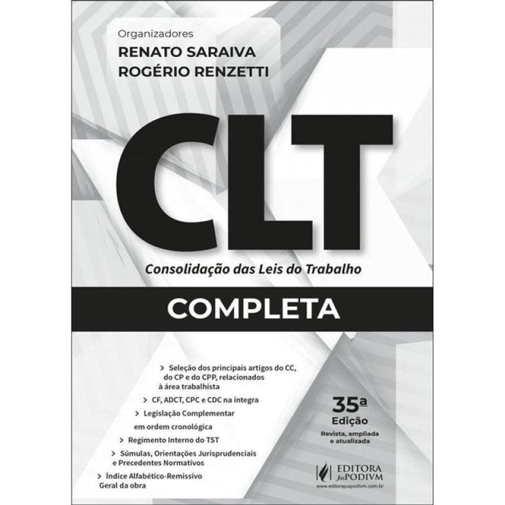 Clt - Consolidação Das Leis Do Trabalho 40º Exame De Ordem - 2024