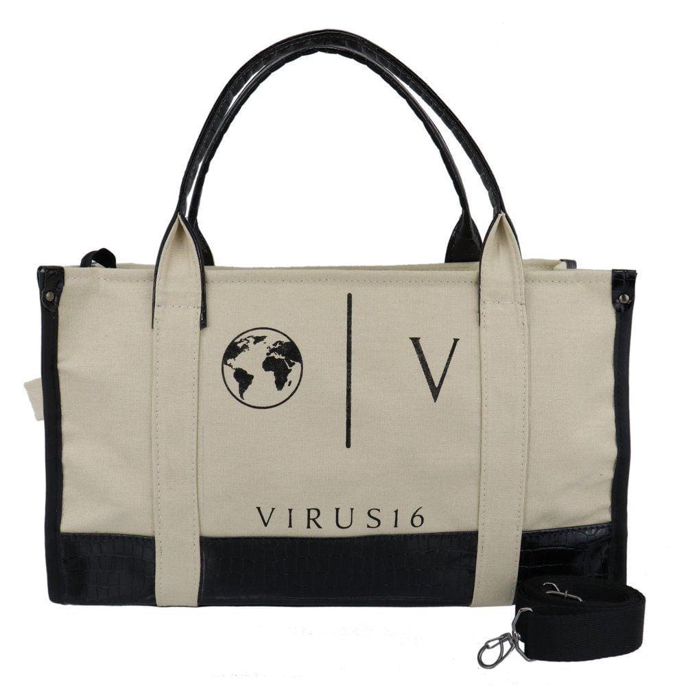 Bolsa Tote Bag Feminina Lona Com Alça Fixa e Tranversal Removível Fechamento Zíper Detalhe Croco