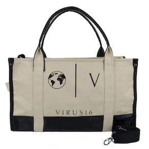 Bolsa Tote Bag Feminina Lona Com Alça Fixa e Tranversal Removível Fechamento Zíper Detalhe Croco
