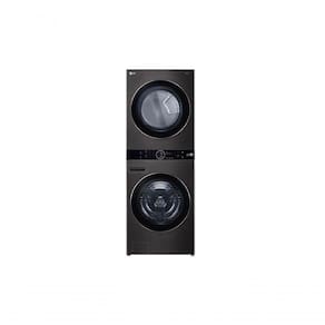 Lavadora e Secadora Elétrica Smart LG WashTower 17kg Aço Escovado Preto com Inteligência Artificial AIDD WK17BS6A 220V