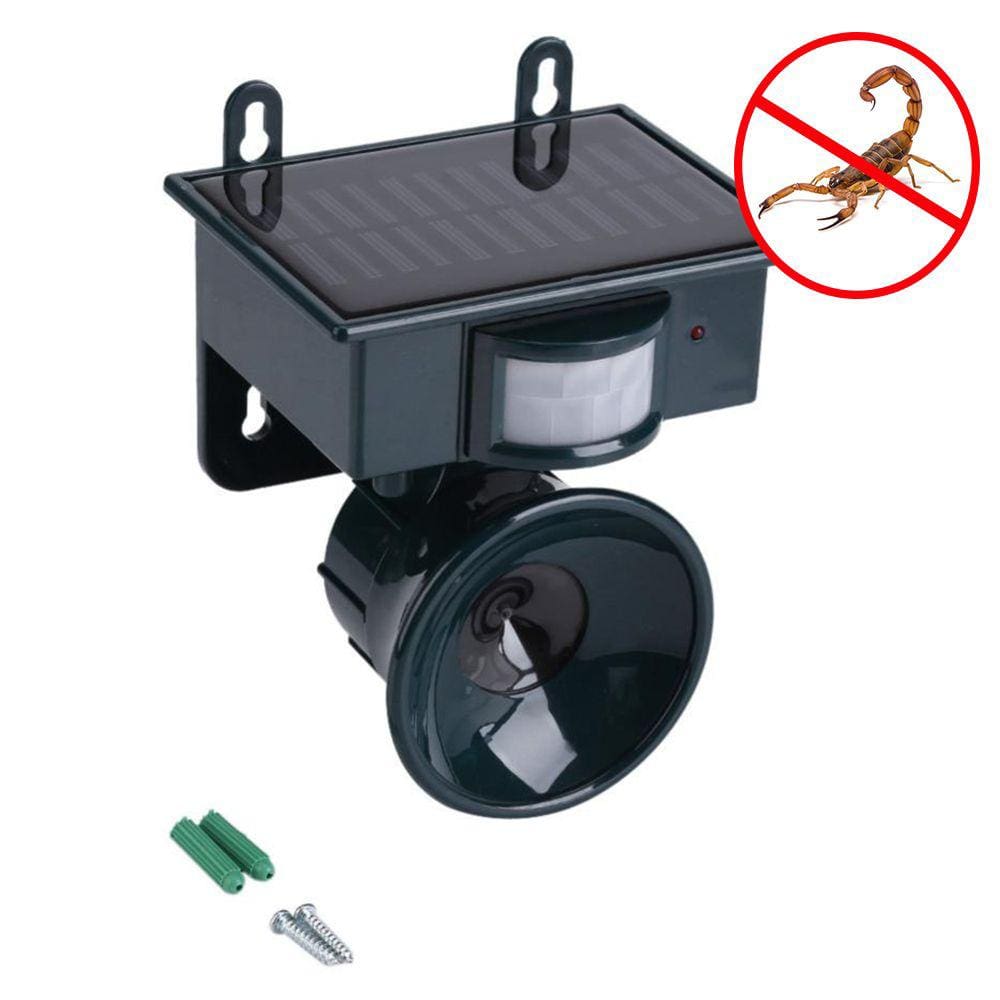 Repelente Solar Ultrassonico Escorpiao Cobra Sensor Presença Ante Praga Ratos Aves Pombos Gambas