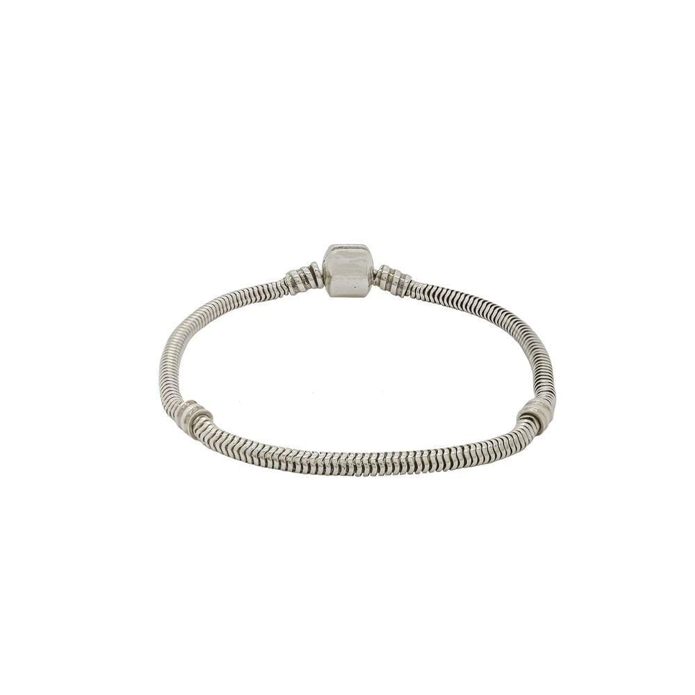Pulseira Berloques Prata 925 Tradicional 19cm com Trava