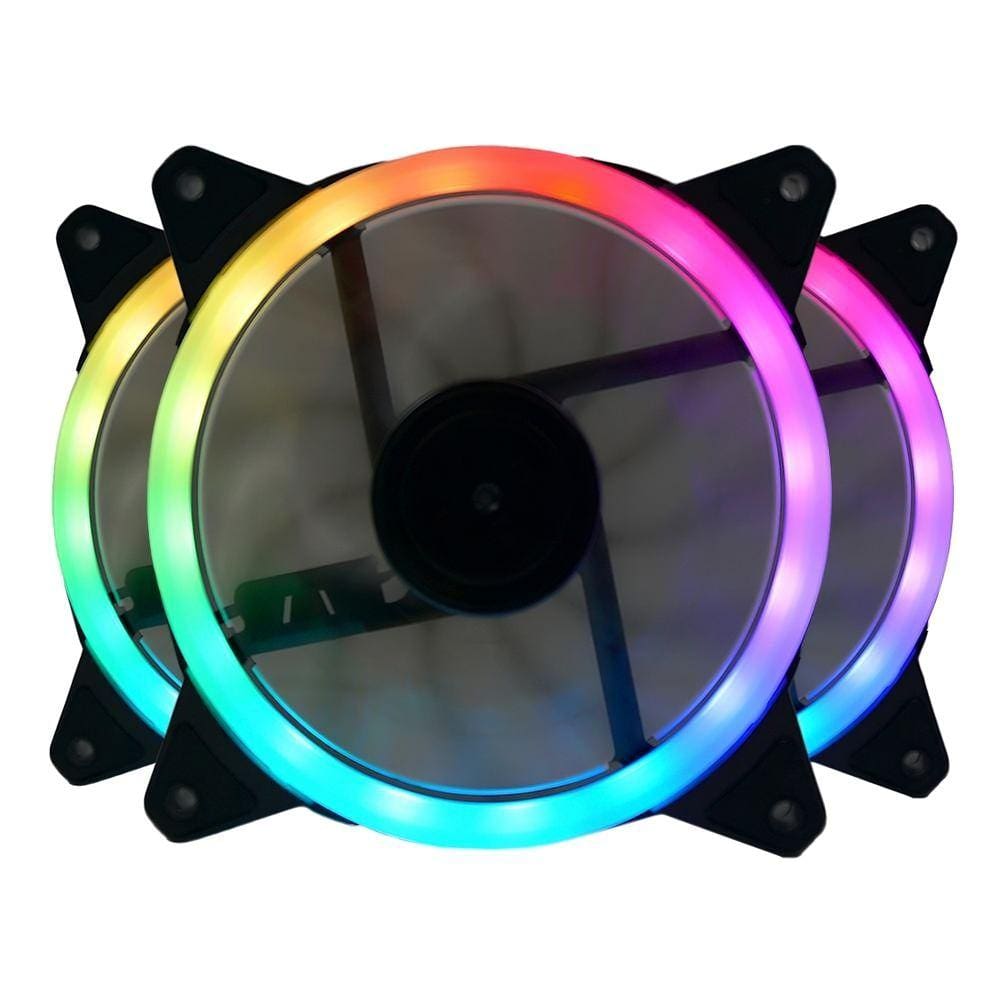 Kit 3 Cooler Fan Redragon 120mm Full RGB Preto - GC-F011