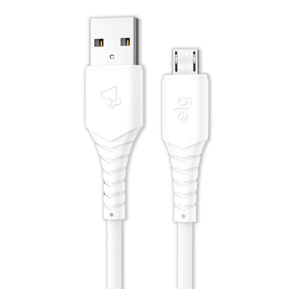 Cabo Micro USB Turbo de Alta Performance 1,2M Branco - ELG