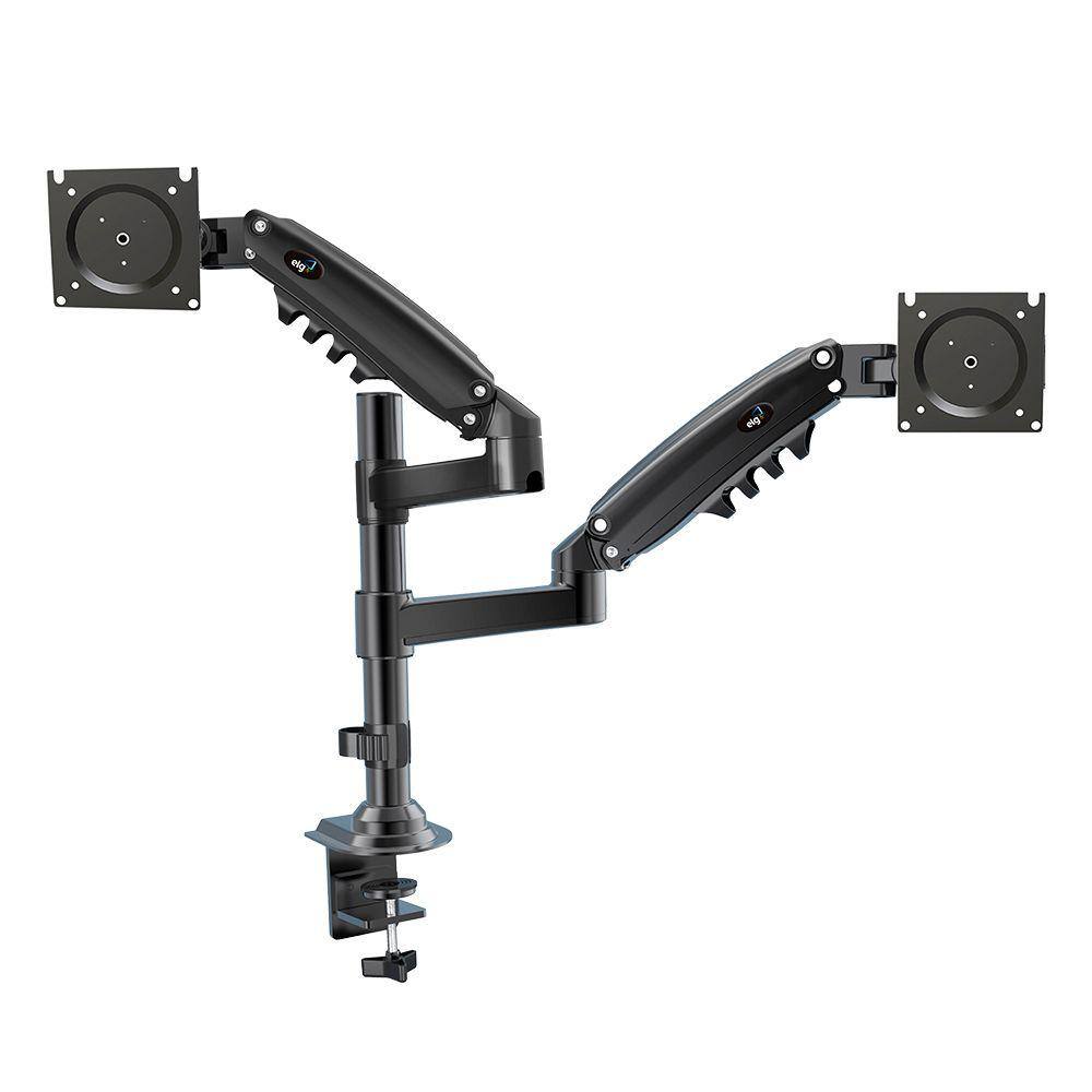 Suporte de Mesa p/ 2 Monitores 17``-27``c/ Pistão a Gás -ELG