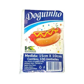 Saco Plástico Pequeno Cachorro Quente 15X10Cm Combo 600Un