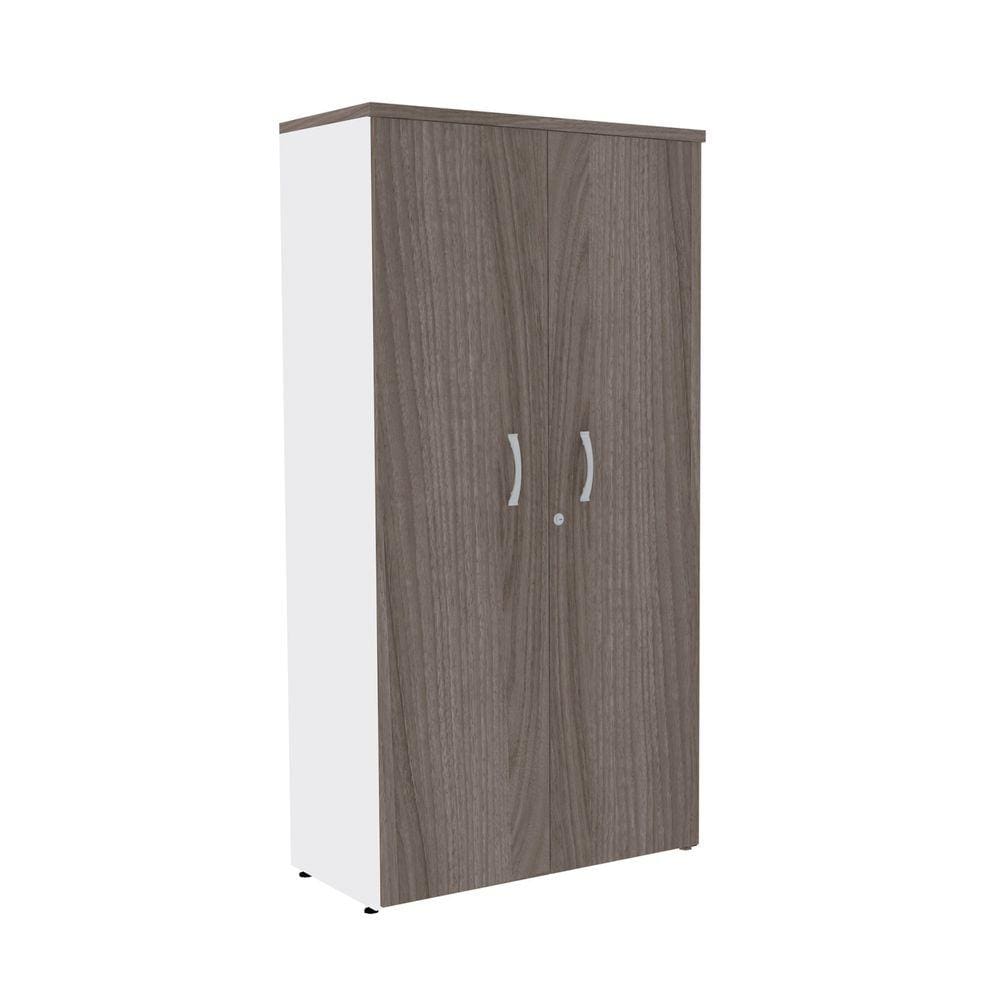 Armário Alto 2 Portas Pandin P25 - Walnut/Branco