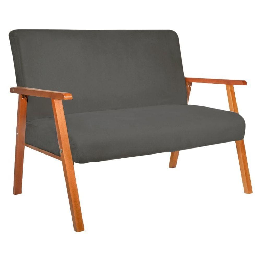 Namoradeira Decorativa Bally Veludo Cinza - WD Decor