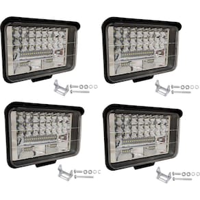 KIT 4 Farol de Milha Auxiliar 48 LEDs Extra Forte 144w 12/24v LE-6731 Caminhão Trator