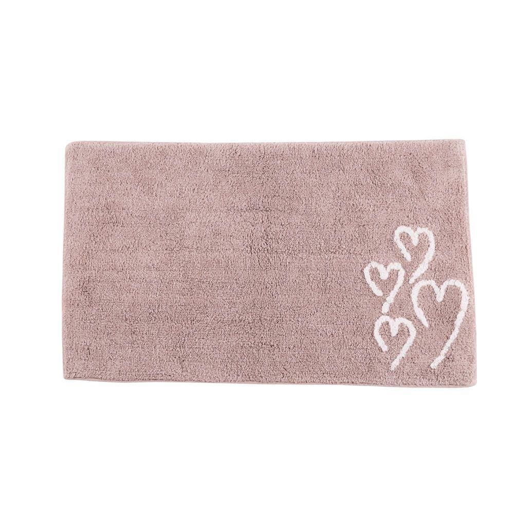 Tapete De Quarto Kids Infantil Bebê Algodão Retangular Vizapi Love 70x120Cm Marrom Castor Branco