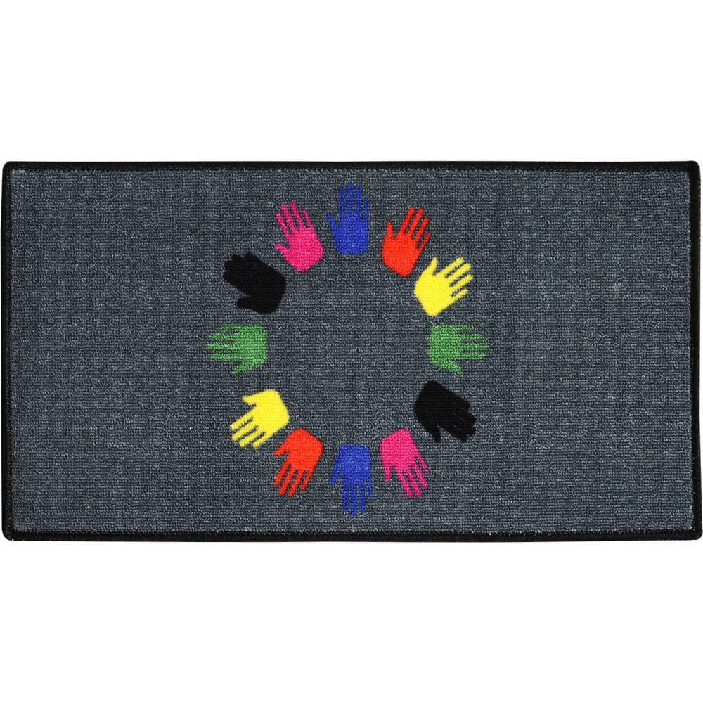 Tapete de Porta Capacho Vizapi Viena Mãos 33X60Cm Multicolorido