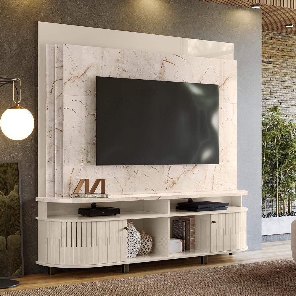 Home Theater 02 Portas Daytona Calacata Off White Madetec
