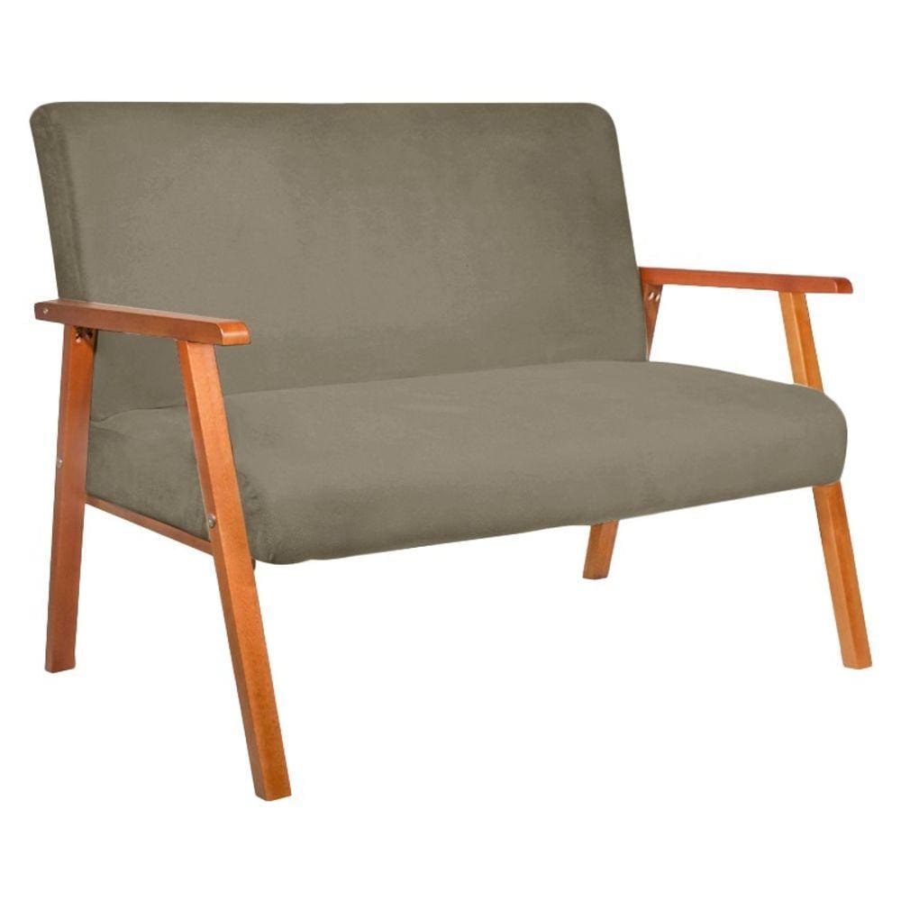 Namoradeira Decorativa Bally Veludo Cappuccino - WD Decor