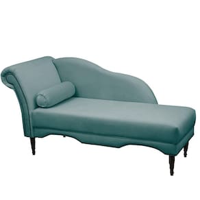 Chaise Longue Divã Copenhagen Veludo Ciano 160 Speciale Home