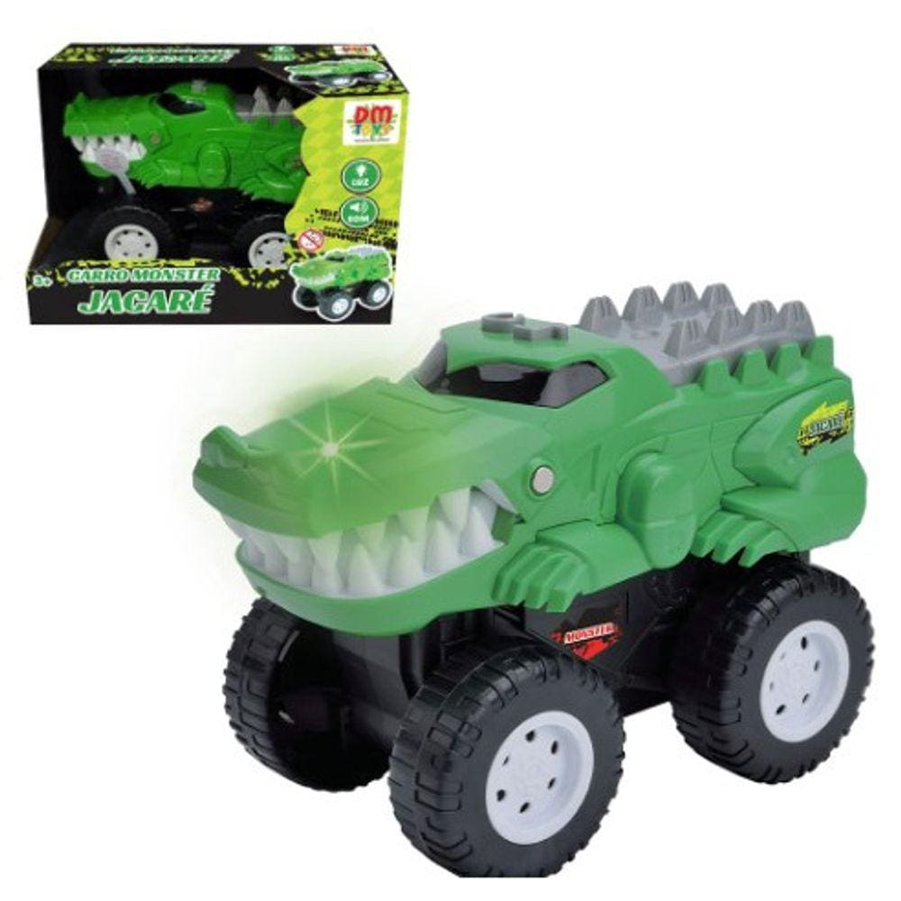 Carro Monster Jacare Com Luz E