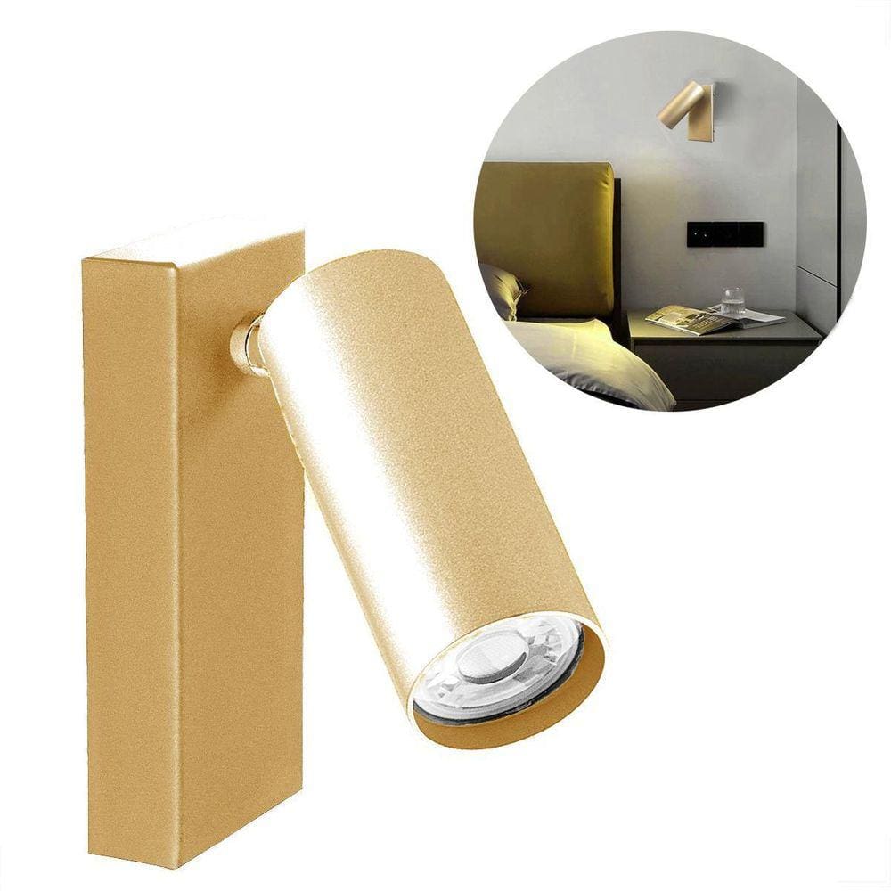 Kit 3 Arandela Foco Móvel Spot Dourado Mr11 Cabeceira Bet34