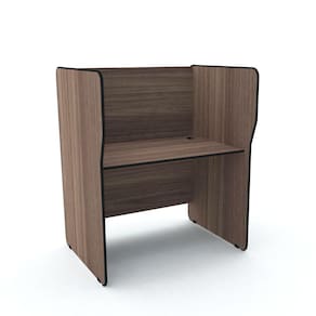 Baia P/ Telemarketing Simples Inicial Pandin Maxxi - Walnut/Preto