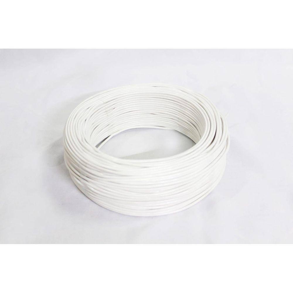 Fio Cabo Flexível 6 Mm 50 Metros Branco