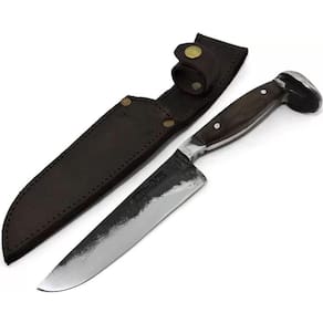 Faca Gaúcha Forjada Antigo Prego Trilho Trem - Lâm. 14 cm.
