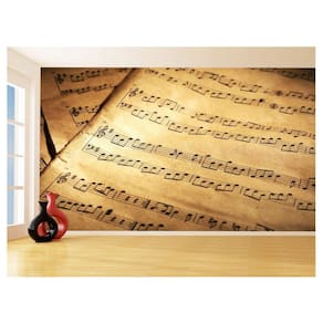 Papel De Parede Musica Partituras Nota Musical 3,5M Mus88