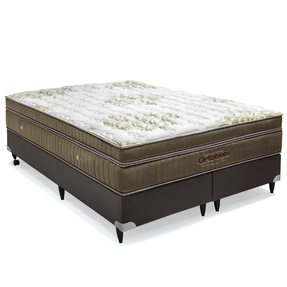 Cama box e Colchão Gold Ultra Gel Queen (158x198) - Ortobom