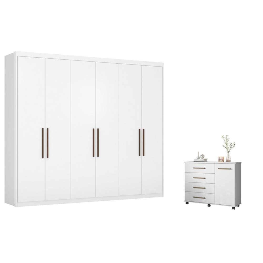 Conjunto Quarto Guarda Roupa Comoda Caroline