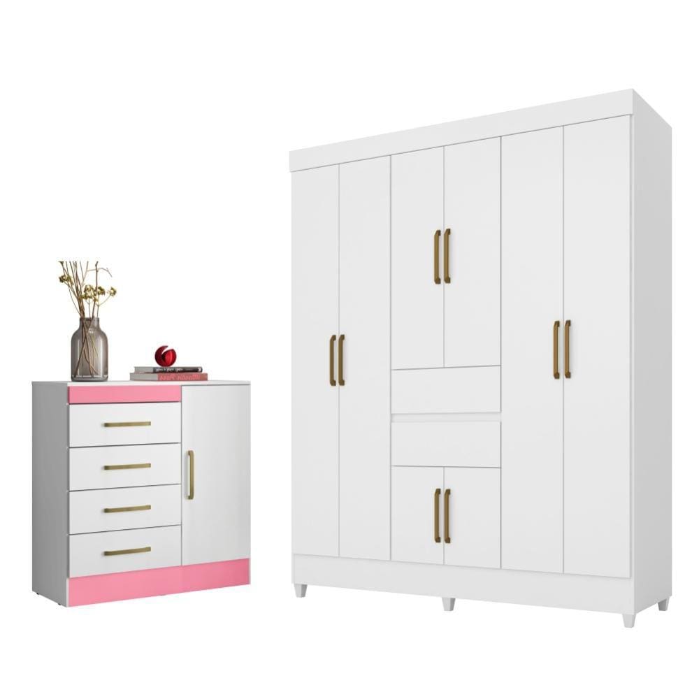 Conjunto Quarto Guarda Roupa Comoda Terni