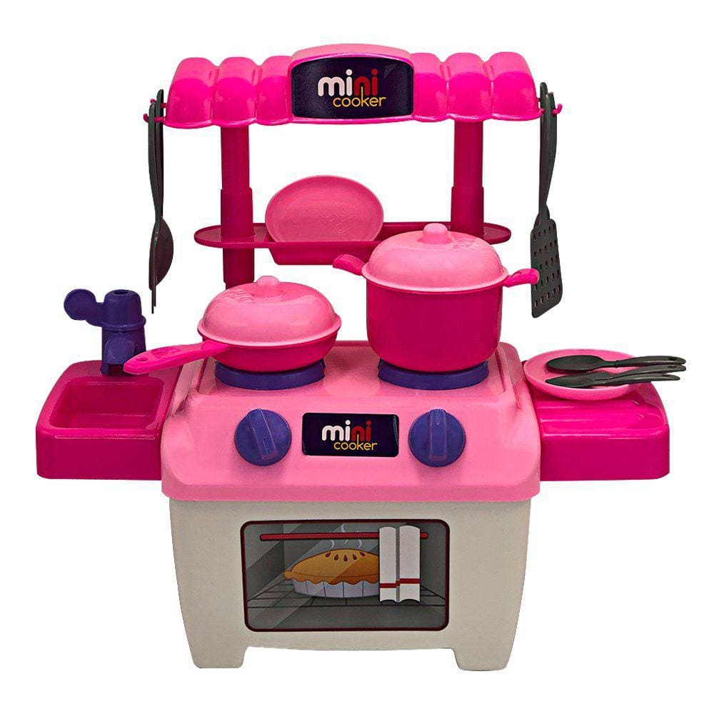 Brinquedo Mini Cozinha Fogão Acessórios Pia Mesa Removíveis