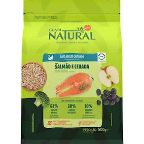 Guabi Natural Gatos Ad.Castr.Salmao/Cevada 500g