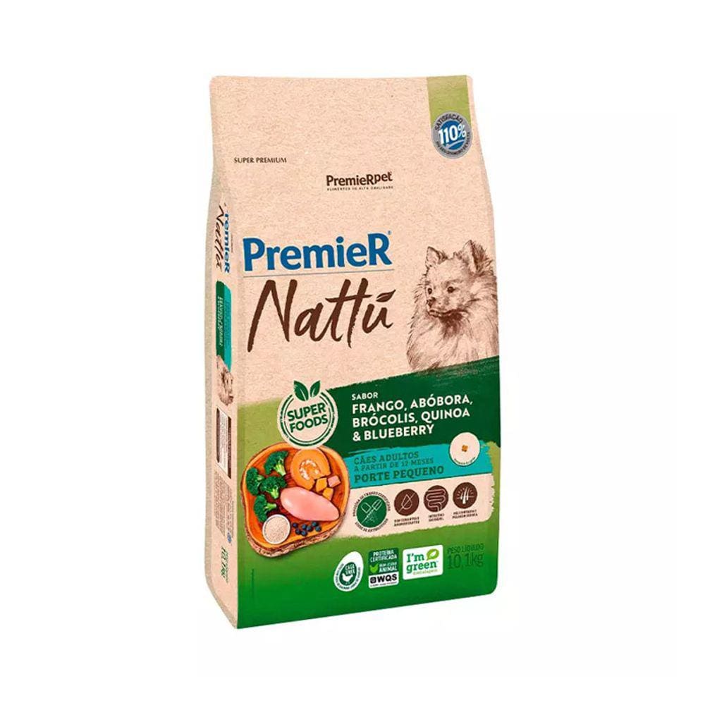 Premier Nattú Caes Ad. RP Frango/Abóbora 10,1 Kg