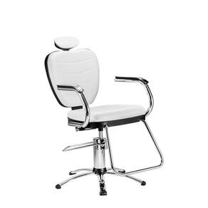 Cadeira de Cabeleireiro Hidráulica e Reclinável Dompel Top Branco/Preto