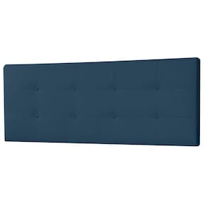 Cabeceira Painel Solteiro 0,90m Berlim Suede Azul Marinho - Pallazio