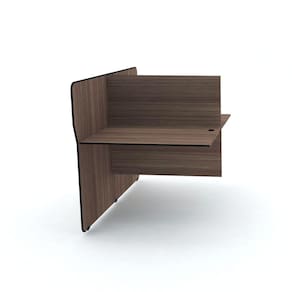 Baia P/ Telemarketing Dupla Contínua Pandin Maxxi - Walnut/Preto