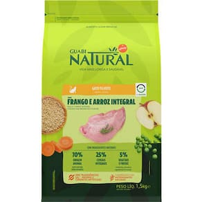 Guabi Natural Gatos Filhote Frango/Arroz 1,5Kg
